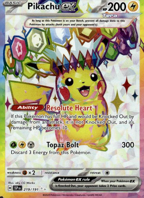 Pikachu ex - Surging Sparks (Ultra Rare) [SSP-219] English / Near Mint / Normal