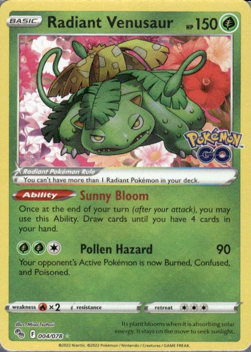 Radiant Venusaur - Pokémon GO (Radiant Rare) [PGO-4]