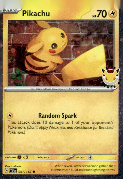 Pikachu - Temporal Forces (Common) [TEF-51] English / Near Mint / Normal