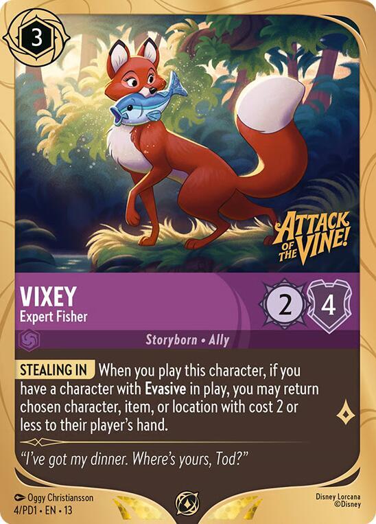 Vixey - Expert Fisher - Disney Lorcana Promo Cards (DLPC) (SEALED)