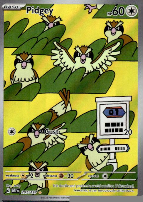 Pidgey - Obsidian Flames (Illustration Rare) [OBF-207] English / Near Mint / Normal