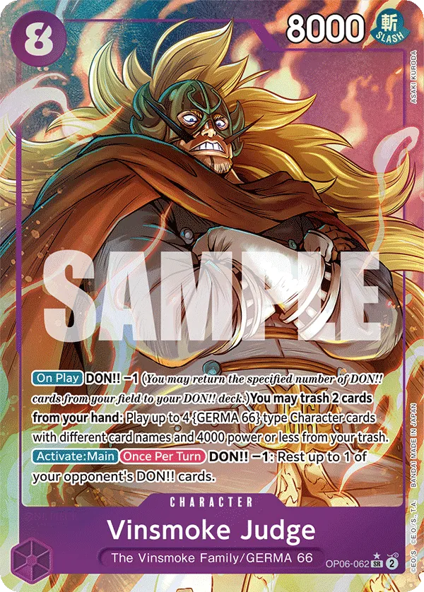 Vinsmoke Judge - Wings of the Captain [OP06-128] English / Near Mint / Normal