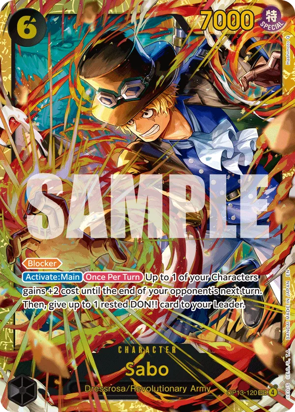 Sabo - Carrying on His Will (SEC) [OP13-120] English / Near Mint / Normal