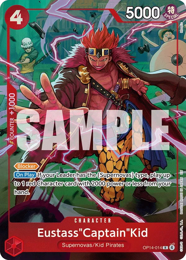 Eustass"Captain"Kid - The Azure Sea's Seven (R) [OP14-14] English / Near Mint / Normal