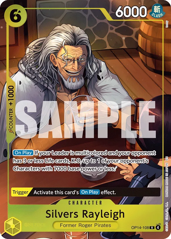 Silvers Rayleigh - The Azure Sea's Seven (R) [OP14-108] English / Near Mint / Normal