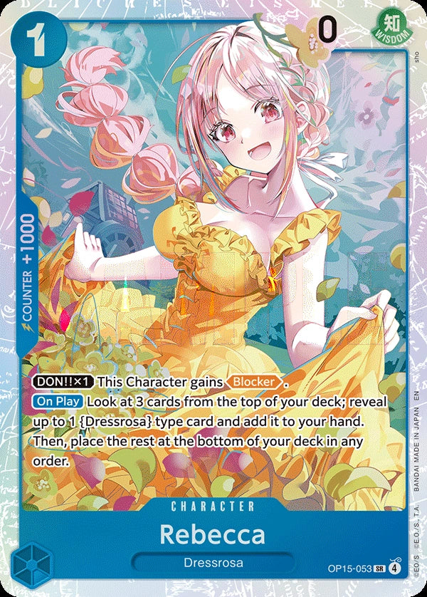 Rebecca - Adventure on Kami's Island (SR) [OP15-53] English / Near Mint / Normal