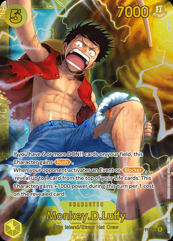 Monkey.D.Luffy - Adventure on Kami's Island (SEC) [OP15-119] English / Near Mint / Normal