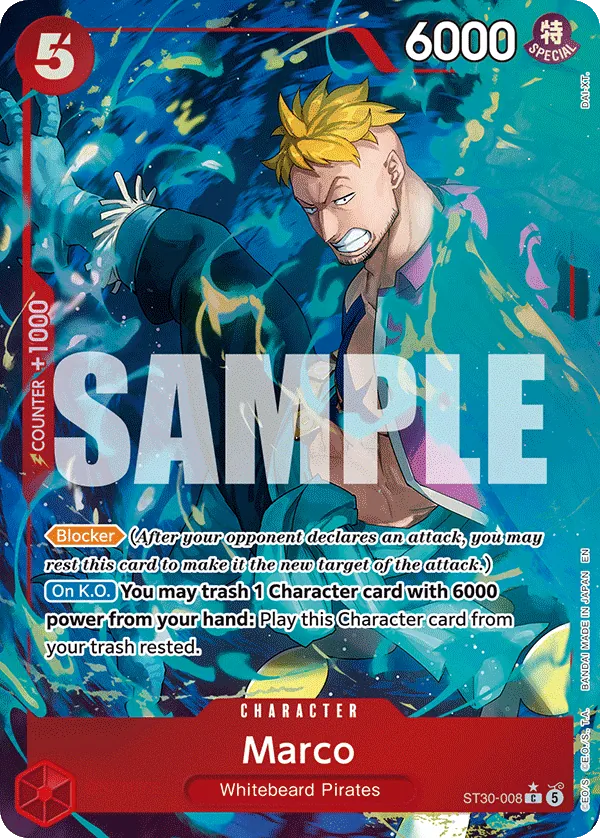 Marco - EX Luffy & Ace [ST30-25] English / Near Mint / Normal