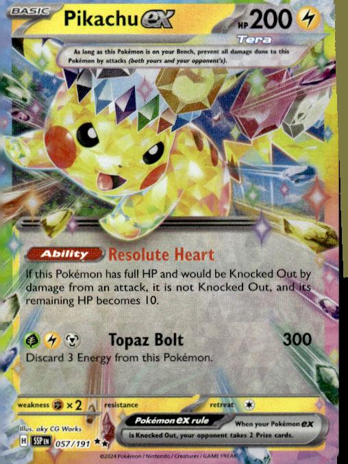 Pikachu ex - Surging Sparks (Double Rare) [SSP-57] English / Near Mint / Normal