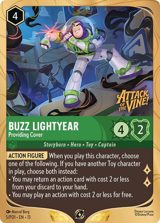 Buzz Lightyear - Providing Cover - Disney Lorcana Promo Cards (DLPC) SEALED