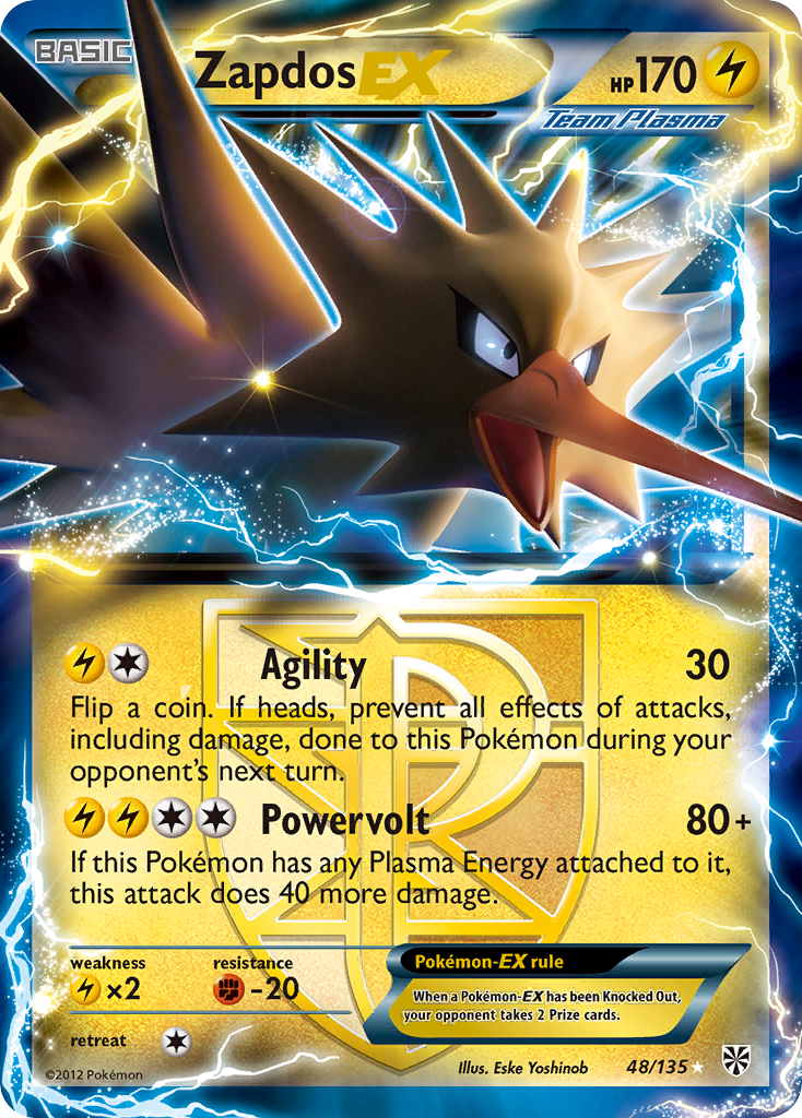 Zapdos-EX - Plasma Storm (Rare Holo EX) [PLS-48] English / Near Mint / Normal