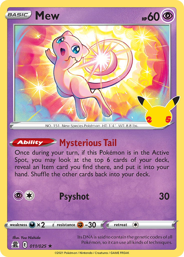 Mew - Celebrations (Holo Rare) [CEL-11] English / Near Mint / Normal