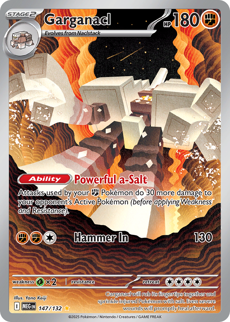 Garganacl - Mega Evolution (Illustration Rare) [MEG-147] English / Near Mint / Normal