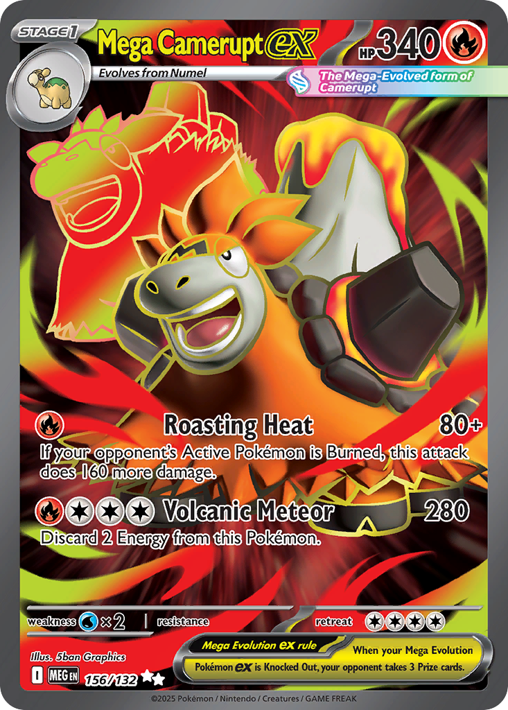 Mega Camerupt ex - Mega Evolution (Ultra Rare) [MEG-156] English / Near Mint / Normal