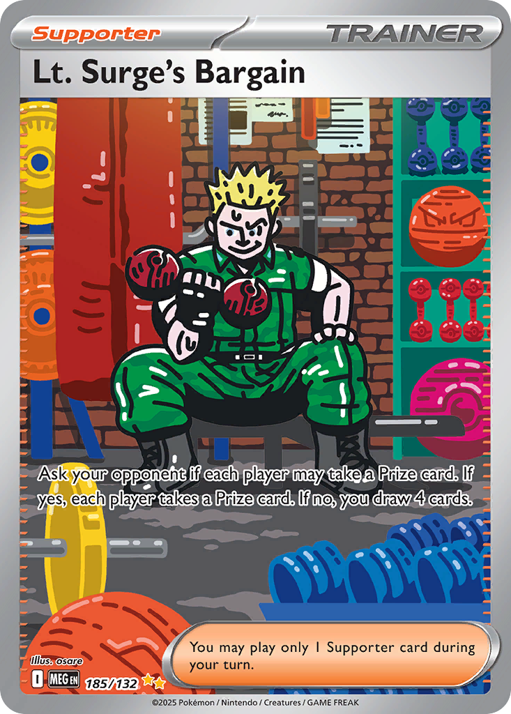 Lt. Surge's Bargain - Mega Evolution (Special Illustration Rare) [MEG-185] English / Near Mint / Normal