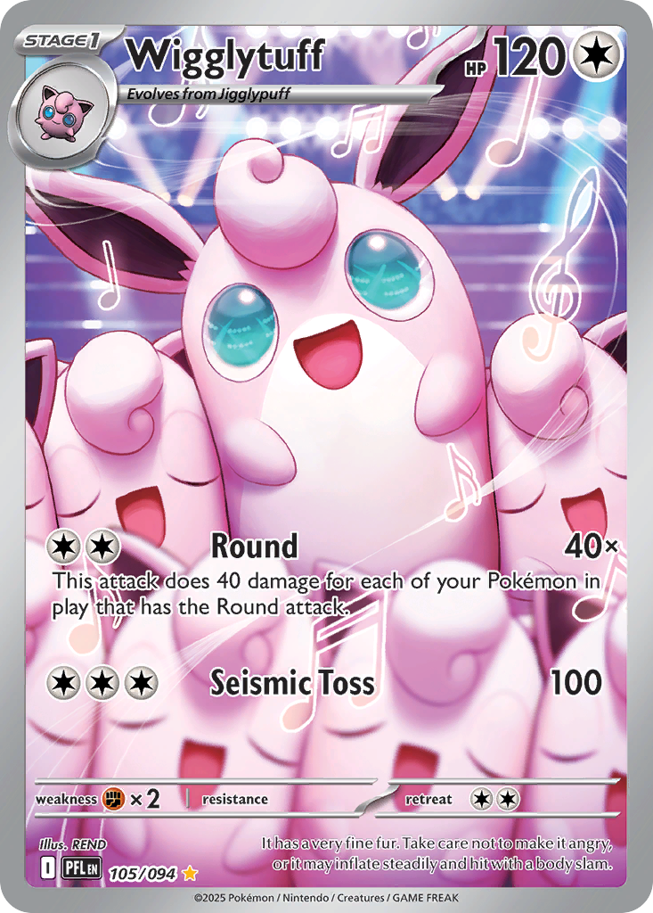 Wigglytuff - Phantasmal Flames (Illustration Rare) [PFL-105] English / Near Mint / Normal