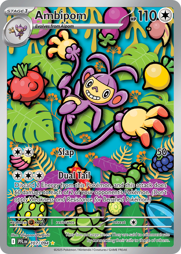 Ambipom - Phantasmal Flames (Illustration Rare) [PFL-107] English / Near Mint / Normal