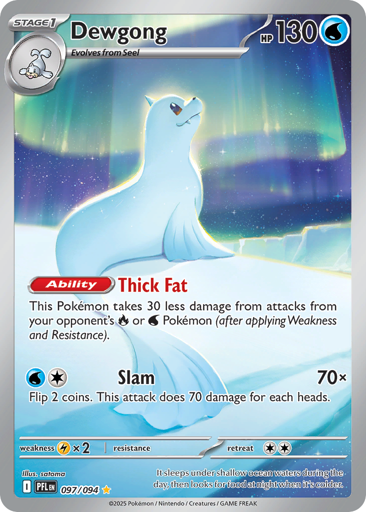 Dewgong - Phantasmal Flames (Illustration Rare) [PFL-97] English / Near Mint / Normal