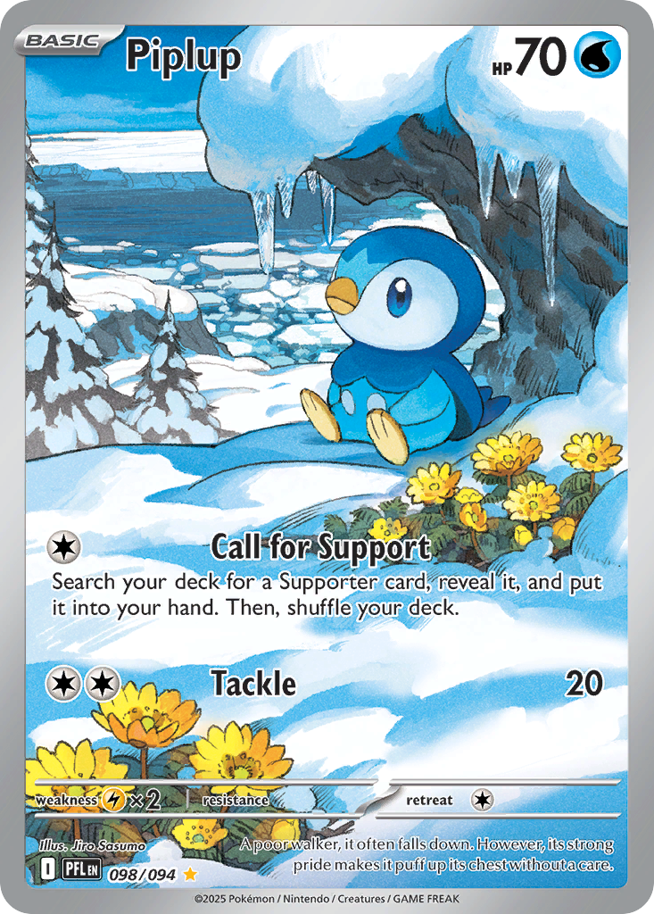Piplup - Phantasmal Flames (Illustration Rare) [PFL-98] English / Near Mint / Normal