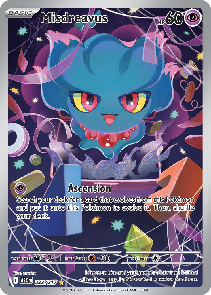 Misdreavus - Ascended Heroes (Illustration Rare) [ASC-233] English / Near Mint / Normal