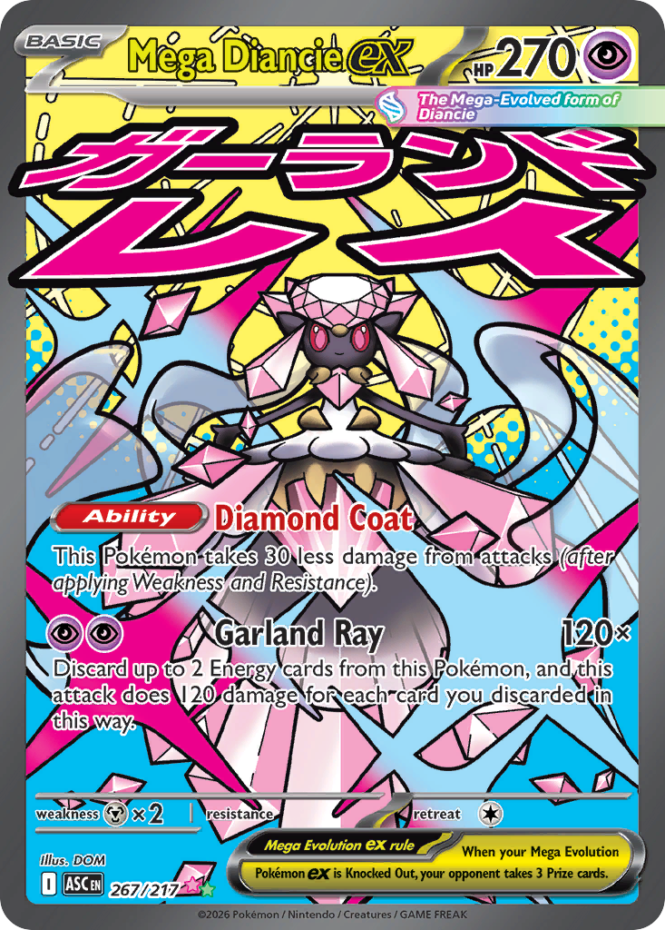 Mega Diancie ex - Ascended Heroes (MEGA_ATTACK_RARE) [ASC-267] English / Near Mint / Normal
