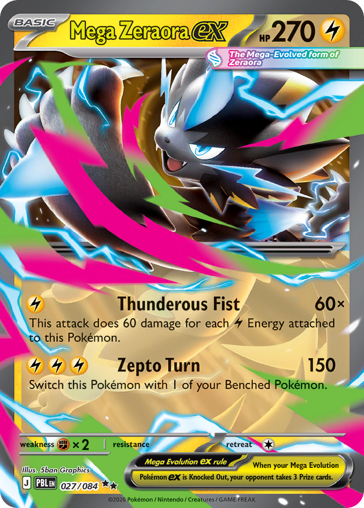 Mega Zeraora ex - Pitch Black (Double Rare) [PBL-27] English / Near Mint / Normal