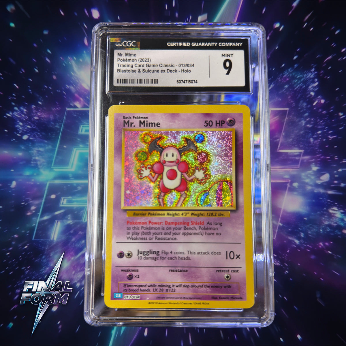 CGC 9.5 Mr. Mime #13 Pokemon TCG Classic: Blastoise Deck