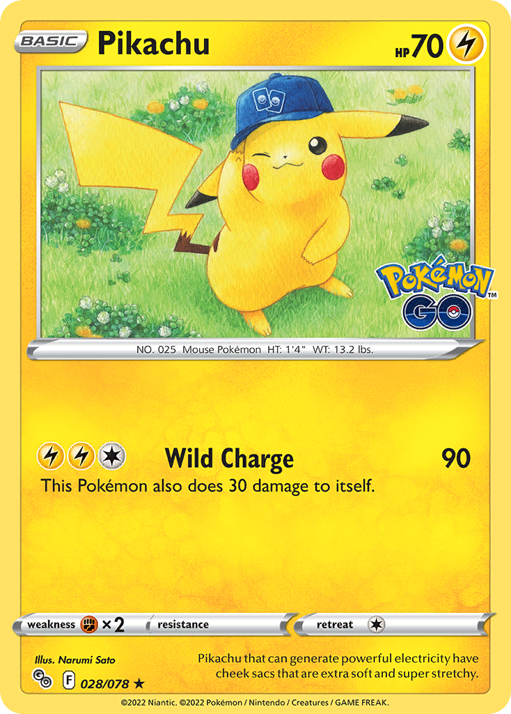 Pikachu - Pokémon GO (Rare Holo) [PGO-28] English / Near Mint / Normal
