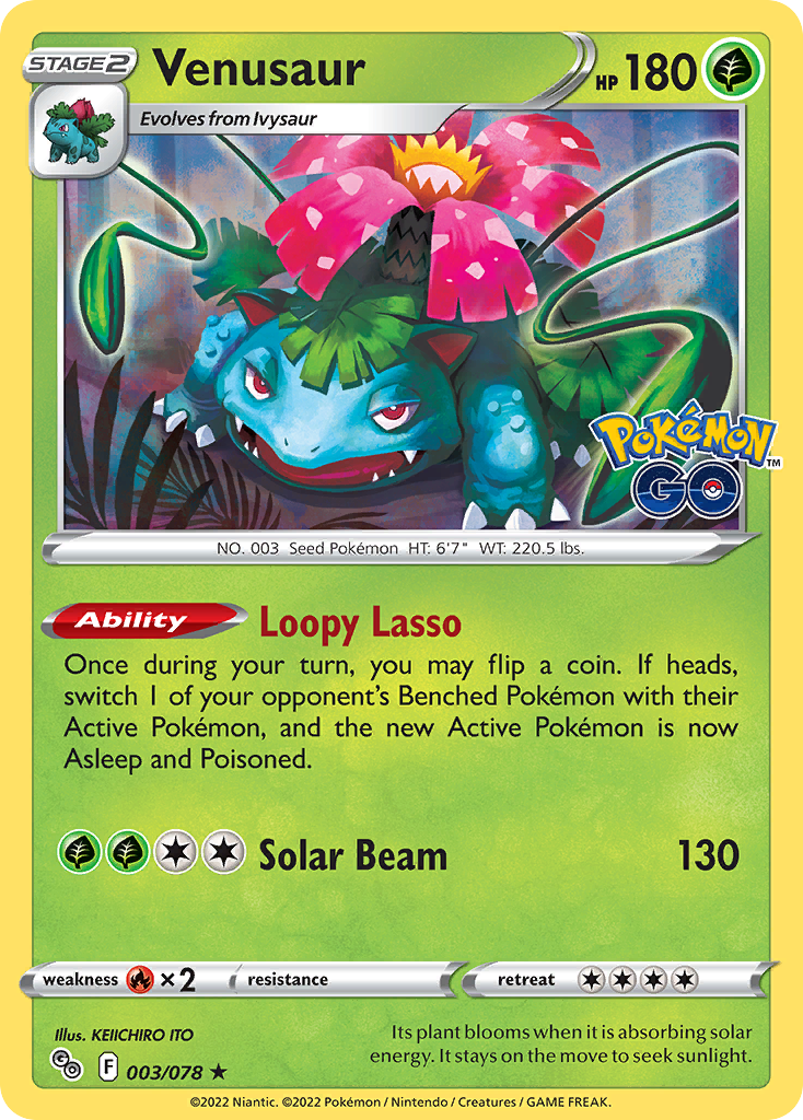 Venusaur - Pokémon GO (Rare Holo) [PGO-3] English / Near Mint / Normal