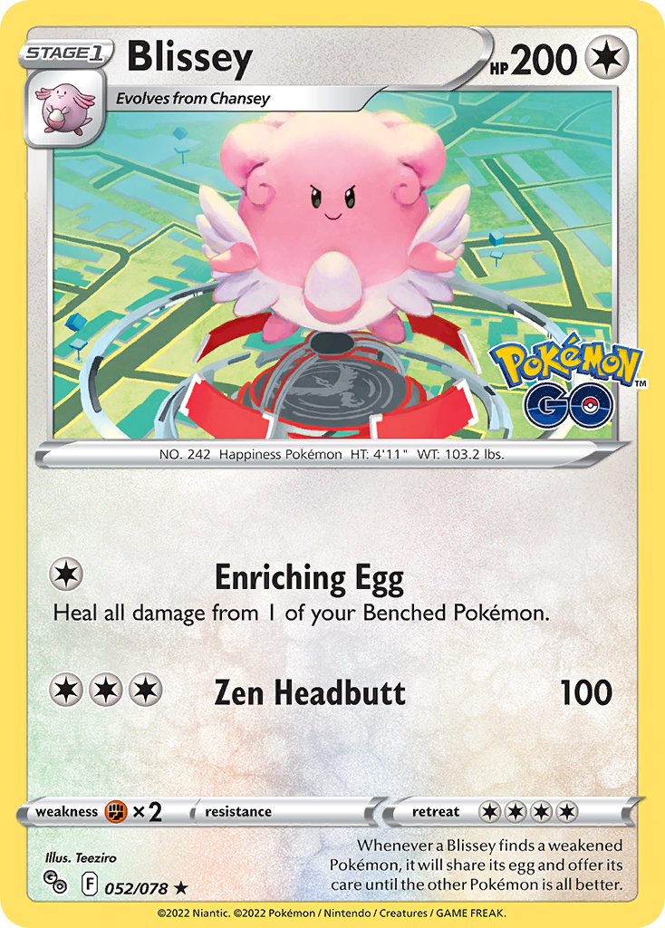 Blissey - Pokémon GO (Rare Holo) [PGO-52] English / Near Mint / Normal