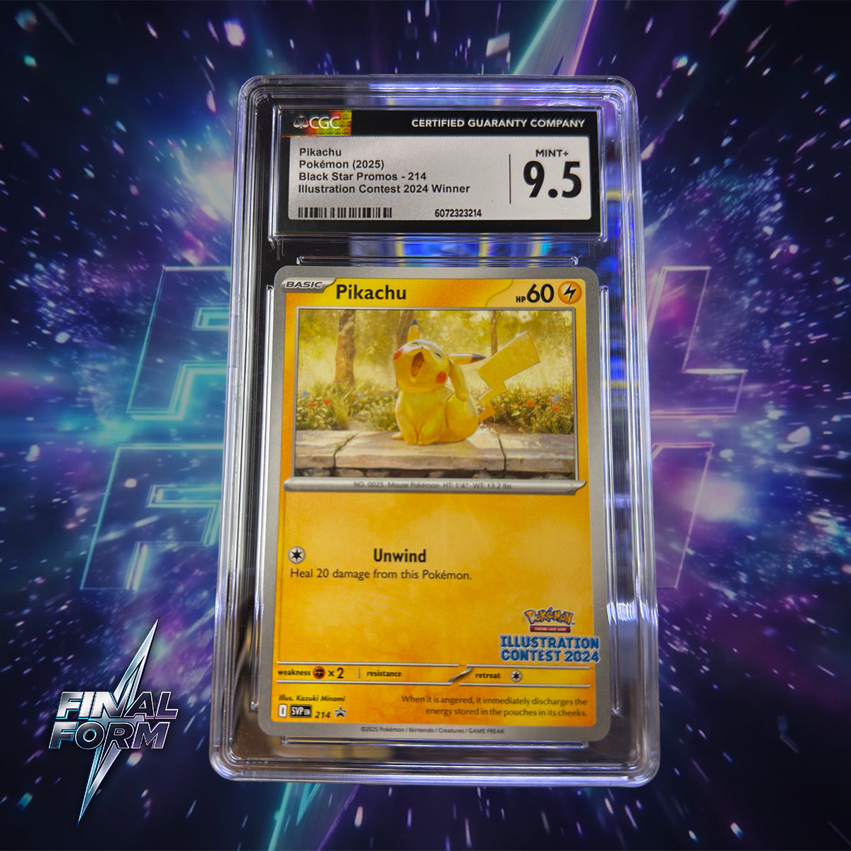 CGC 9.5 Pikachu - 214 (Illustration Contest 2024) - SV: Scarlet & Violet Promo Cards (SVP)
