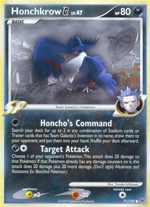 Honchkrow G - Platinum (Common) [PL-77] English / Near Mint / Normal