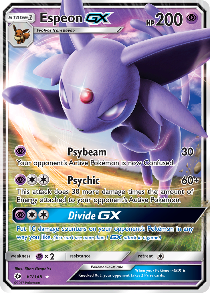 Espeon-GX - Sun & Moon (Rare Holo GX) [SUM-61] English / Near Mint / Normal