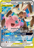 Mega Lopunny & Jigglypuff-GX - Cosmic Eclipse (Rare Holo GX) [CEC-165] English / Near Mint / Normal