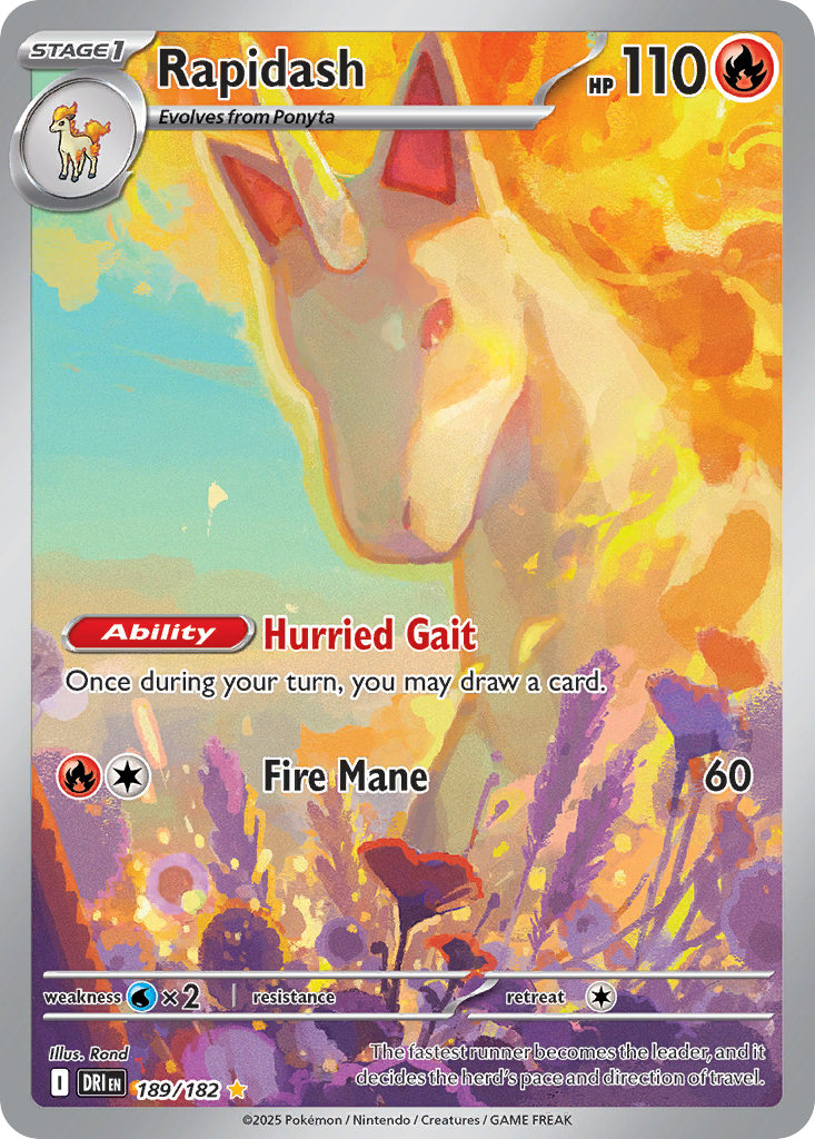 Rapidash - Destined Rivals (Illustration Rare) [DRI-189] English / Near Mint / Normal