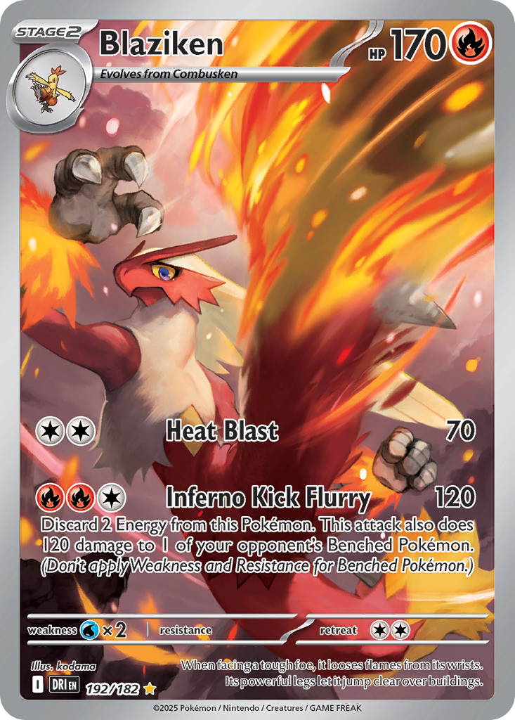 Blaziken - Destined Rivals (Illustration Rare) [DRI-192] English / Near Mint / Normal