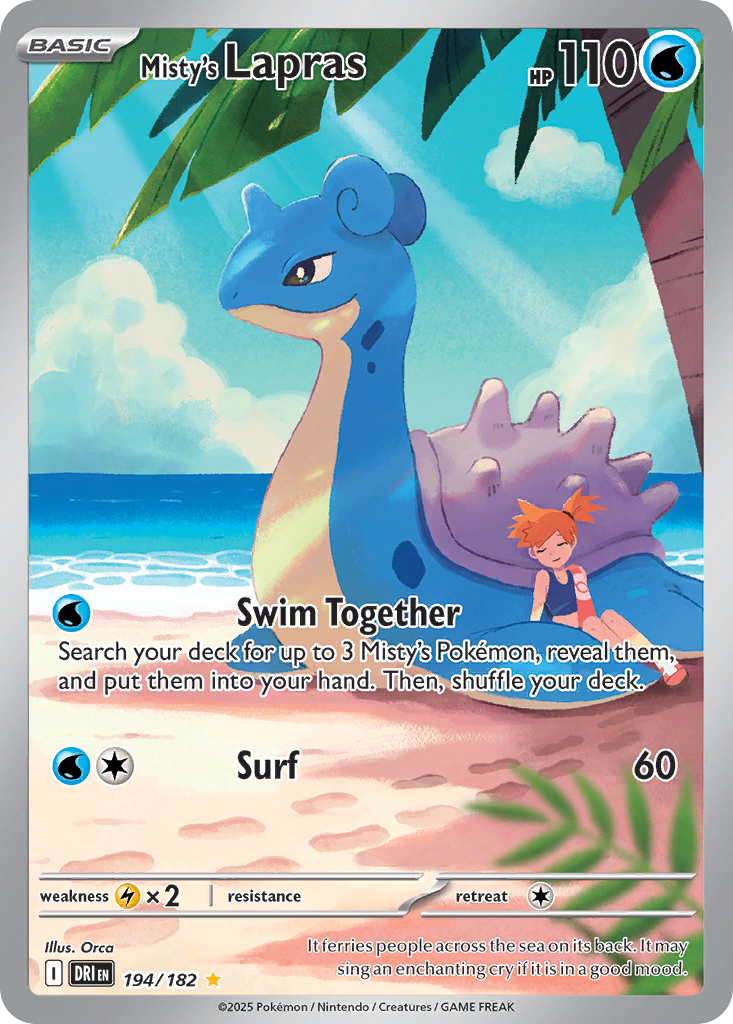Misty's Lapras - Destined Rivals (Illustration Rare) [DRI-194] English / Near Mint / Normal