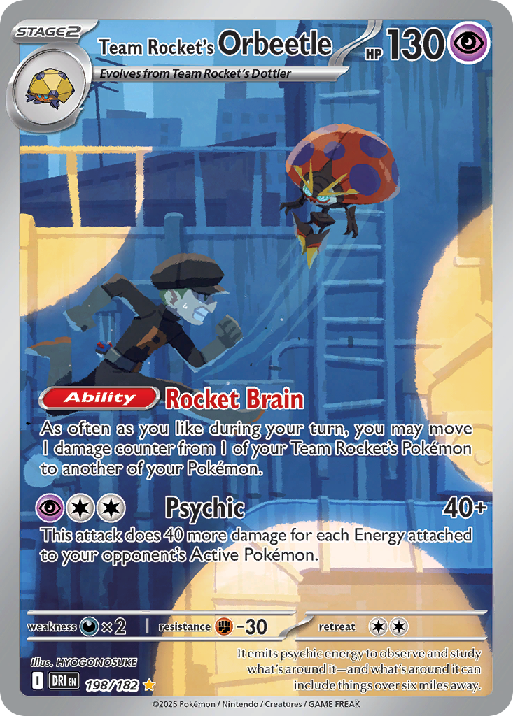 Team Rocket's Orbeetle - Destined Rivals (Illustration Rare) [DRI-198] English / Near Mint / Normal