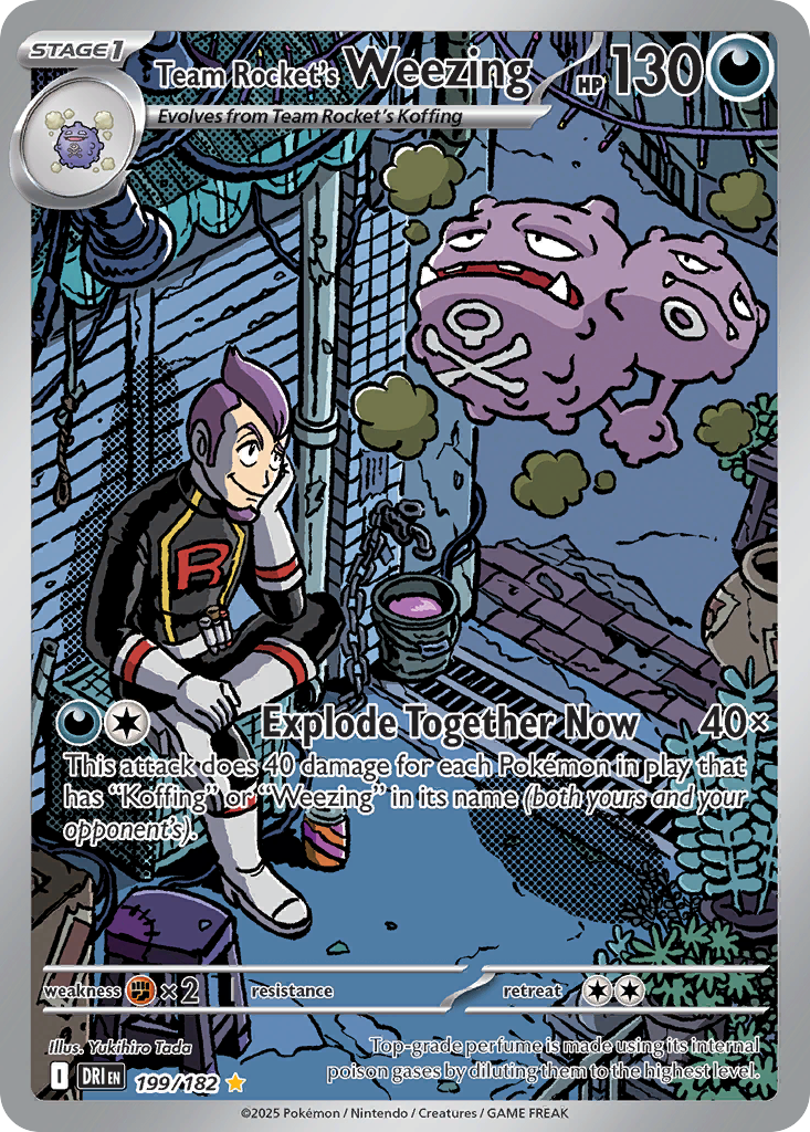 Team Rocket's Weezing - Destined Rivals (Illustration Rare) [DRI-199] English / Near Mint / Normal