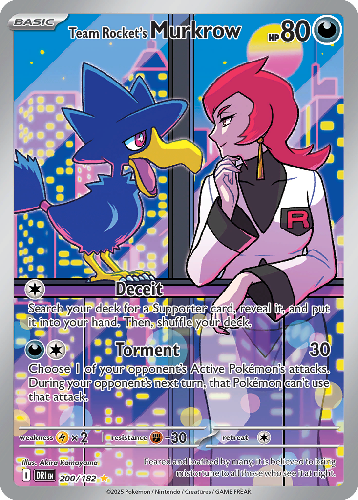Team Rocket's Murkrow - Destined Rivals (Illustration Rare) [DRI-200] English / Near Mint / Normal