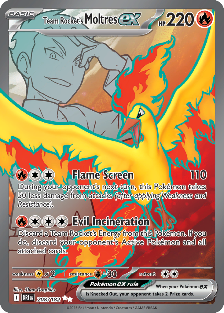Team Rocket's Moltres ex - Destined Rivals (Ultra Rare) [DRI-208] English / Near Mint / Normal