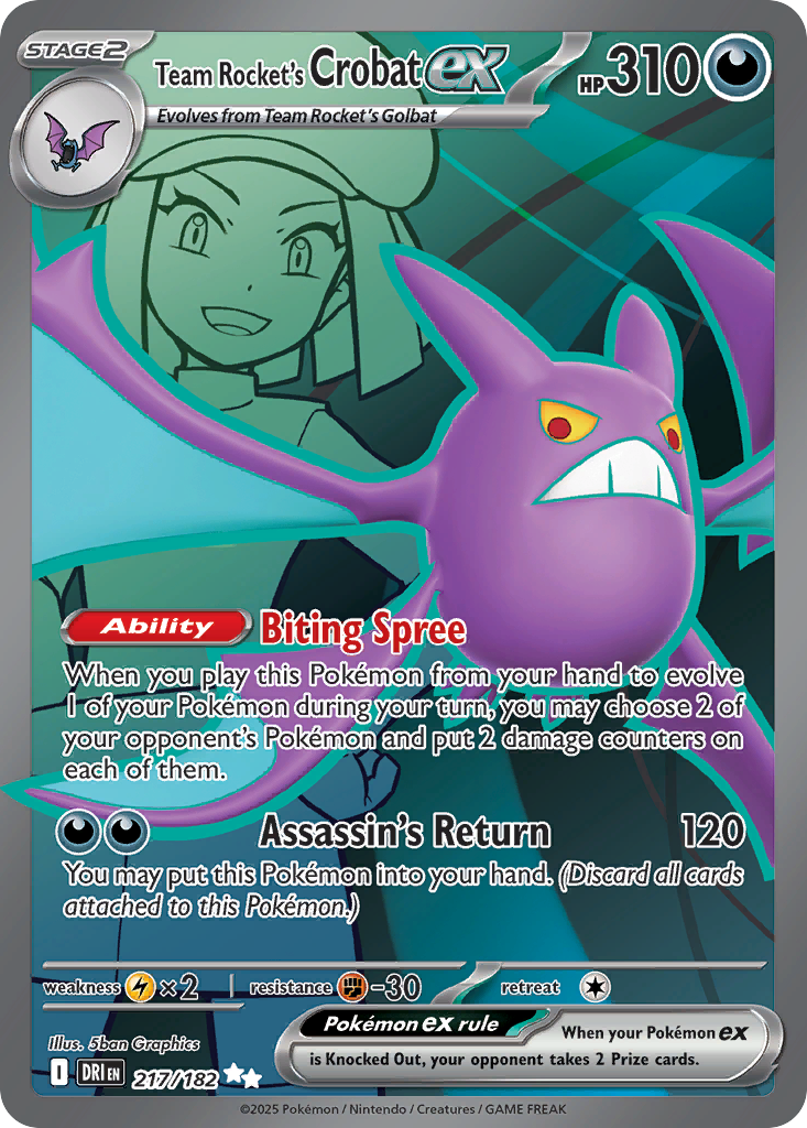 Team Rocket's Crobat ex - Destined Rivals (Ultra Rare) [DRI-217] English / Near Mint / Normal