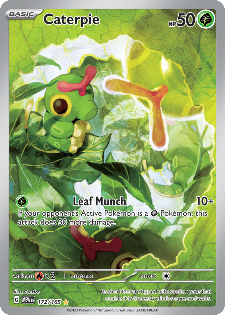 Caterpie - 151 (Illustration Rare) [MEW-172] English / Near Mint / Normal