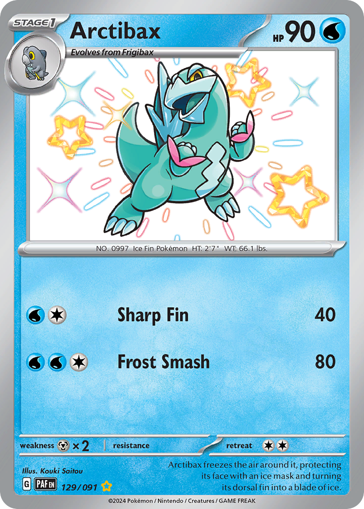 Arctibax - Paldean Fates (Shiny Rare) [PAF-129] English / Near Mint / Normal