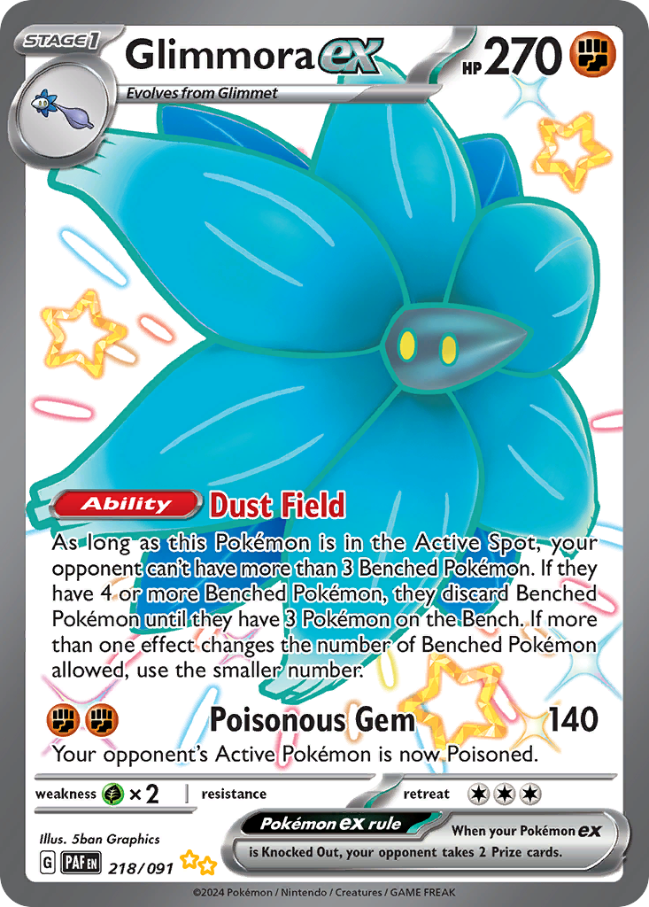 Glimmora ex - Paldean Fates (Shiny Ultra Rare) [PAF-218] English / Near Mint / Normal