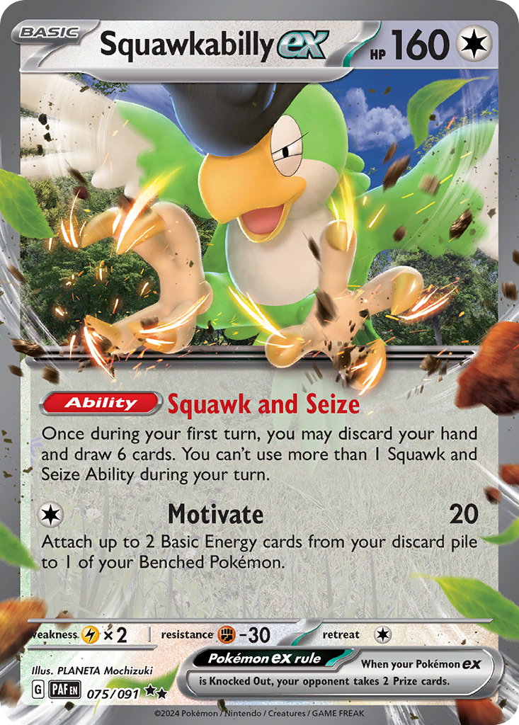 Squawkabilly ex - Paldean Fates (Double Rare) [PAF-75] English / Near Mint / Normal