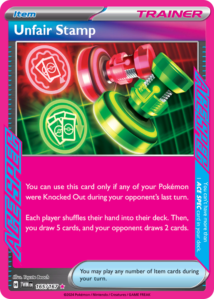 Unfair Stamp - Twilight Masquerade (ACE SPEC Rare) [TWM-165] English / Near Mint / Normal