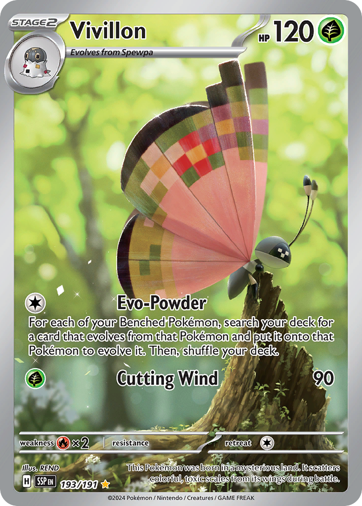 Vivillon - Surging Sparks (Illustration Rare) [SSP-193] English / Near Mint / Normal