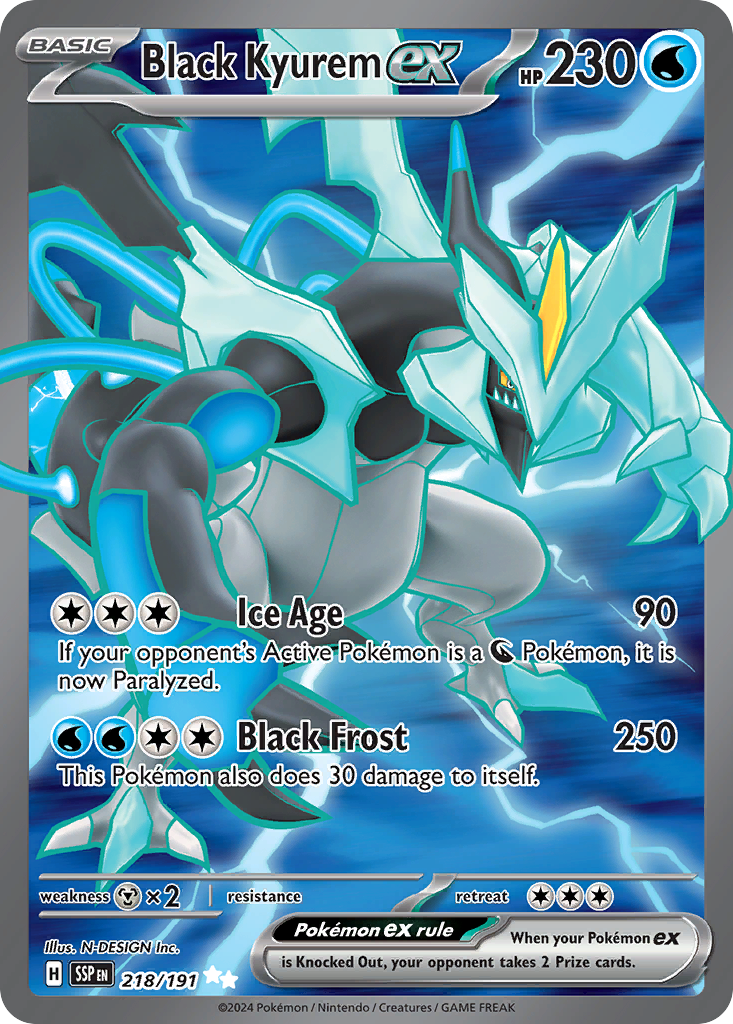 Black Kyurem ex - Surging Sparks (Ultra Rare) [SSP-218] English / Near Mint / Normal