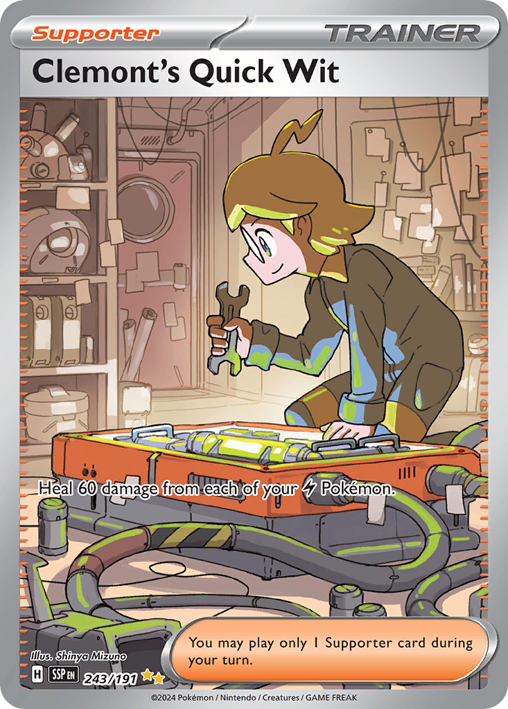 Clemont's Quick Wit - Surging Sparks (Special Illustration Rare) [SSP-243] English / Near Mint / Normal